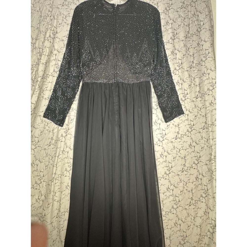 Vintage 1960s Jack Bryan Saks Fifth Ave Sparkle Embroidered Maxi Dress | Sz: 12 - Picture 9 of 13